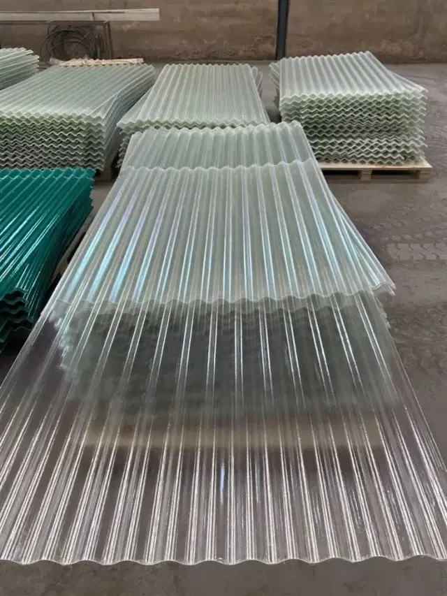 Corrugated transparent rubber roofing sheet - flexible UV-resistant plastic roofing