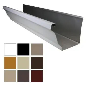 Aluzinc rain gutter in matching roofing colours - channel for water collection and drainage
