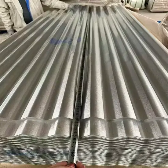 Aluzinc West Hills roofing sheet hard grade in silver - smooth wavy pattern roofing sheet in Ghana