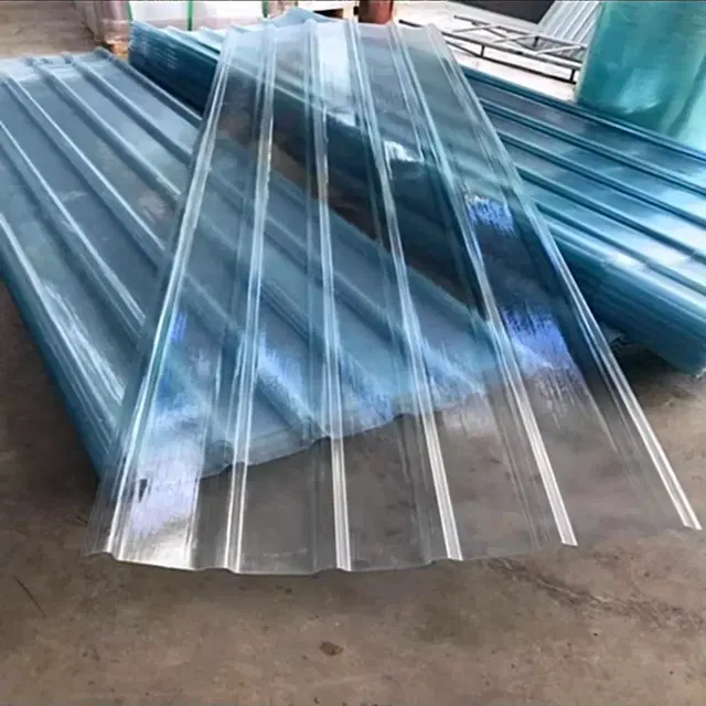 Corrugated transparent rubber roofing sheet - flexible UV-resistant plastic roofing